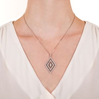 Vintage Style Openwork Diamond Pendant