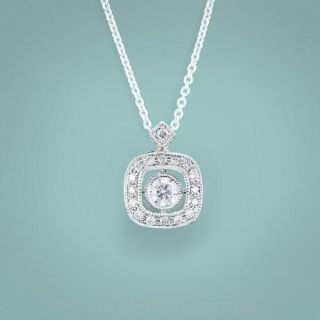 Art Deco Diamond Pendant Necklace