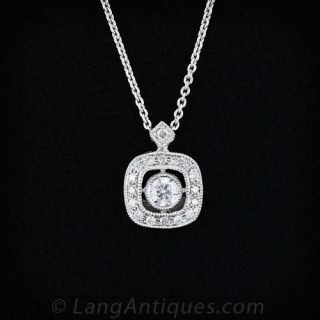 Vintage Style Petite Diamond Pendant