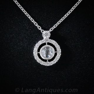 Vintage Style Rose-Cut Diamond Pendant