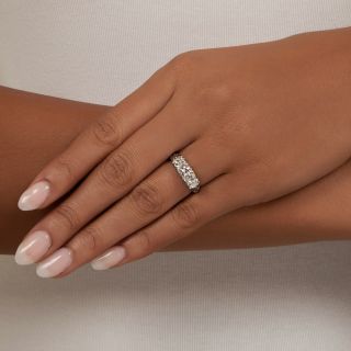 Vintage-Style Three-Stone Diamond Ring
