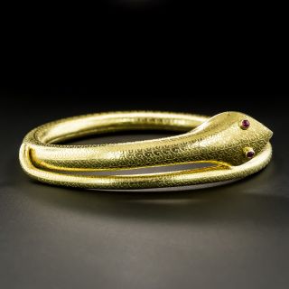 Vintage Textured Snake Bracelet  - 1