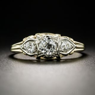 Vintage Three-Stone Diamond Engagement Ring