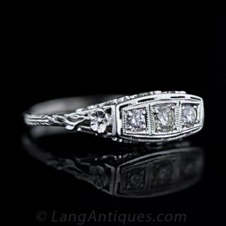 Vintage Three Stone Diamond Ring