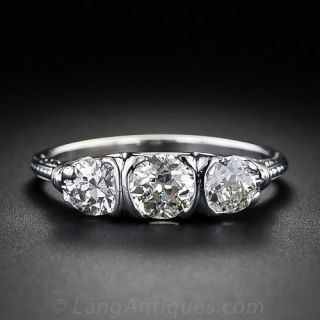 Vintage Three-Stone Diamond Ring - 2