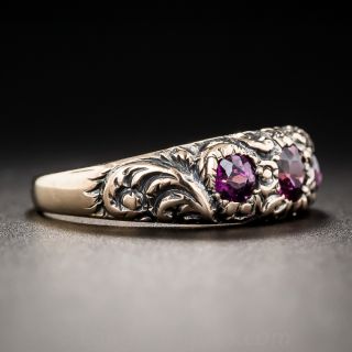 Vintage Three-Stone Garnet Ring