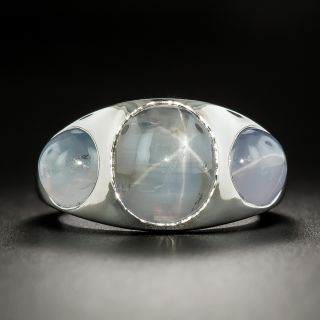 Vintage Three-Stone Star Sapphire Ring By Walton & Co. - 1