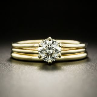 Vintage Tiffany & Co. .71 Carat Solitaire Diamond Wedding Set - 2