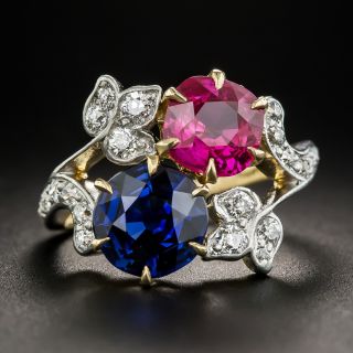 Edwardian Tiffany & Co. Ruby and Sapphire Ring