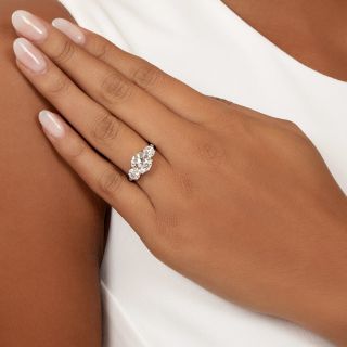 Vintage Tiffany & Co. Three-Stone 2.78 Carat Center Diamond Ring - GIA J VS1