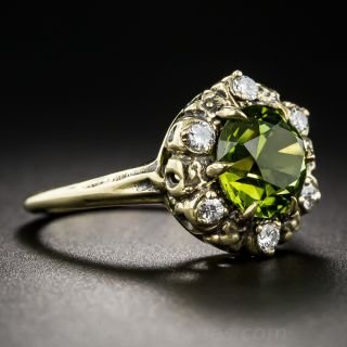Vintage Tourmaline and Diamond Ring