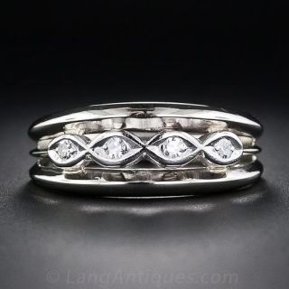 Vintage Triple Band with Diamonds 