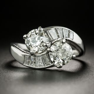 Vintage Twin Diamond Bypass Ring - GIA - 2
