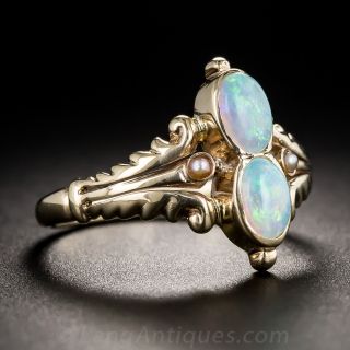 Vintage Twin Opal Ring