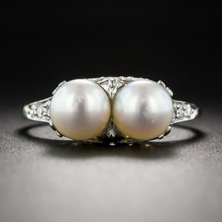 Vintage Twin Pearl Ring
