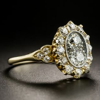Vintage Twin-Stone Diamond Halo Ring