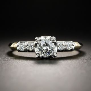 Vintage Two-Tone .31 Carat Diamond Engagement Ring by Granat Brothers  - 2
