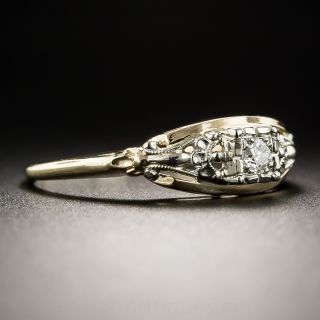 Vintage Two-Tone Diamond  Engagement Ring 