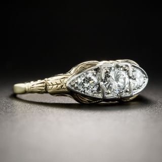 Vintage Two-Tone Diamond Engagement Ring