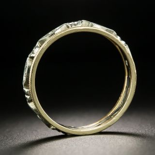 Vintage Two-Tone Diamond Wedding Band - Size 7 1/4