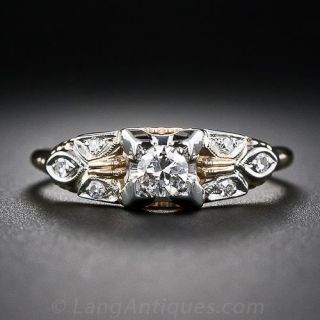 Vintage Two-Tone Engagement Ring