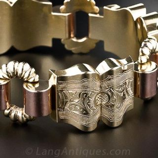 Vintage Two-Tone Gold Bracelet