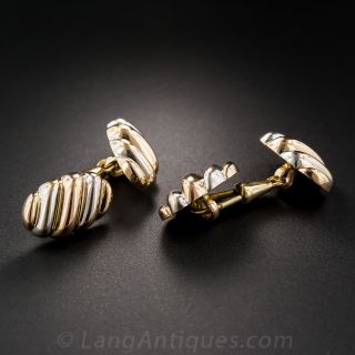 Vintage Two-Tone Gold Cufflinks