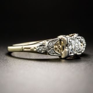 Vintage Two-Tone Gold Diamond Engagement Ring