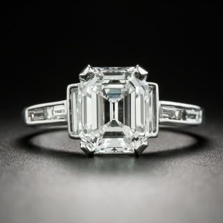 Vintage Van Cleef and Arpels 2.48 Carat Emerald Cut Diamond Ring - GIA D VVS2
