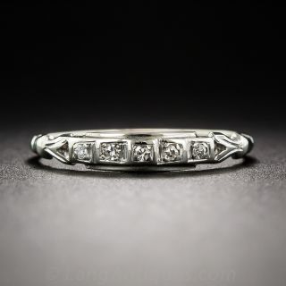 Vintage White Gold Diamond Band