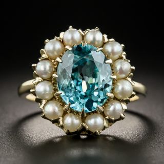 Vintage Zircon and Pearl Ring by Baden & Foss - 2
