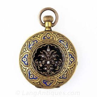 Waltham 18k Hunter Case Pendant Watch
