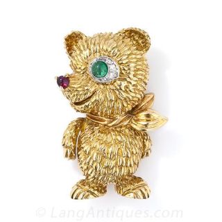 Whimsical Teddy Bear Pin