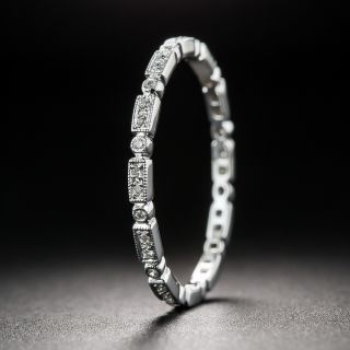 White Gold Micro Diamond Wedding Band