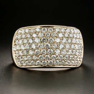 Wide 18K Rose Gold Pavé Diamond Band Ring - 2.50 Carats - 1