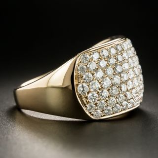 Wide 18K Rose Gold Pavé Diamond Band Ring - 2.50 Carats