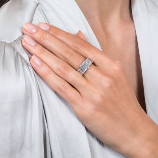 Wide Baguette Diamond Band