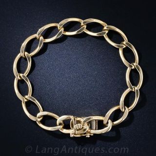 Wide, Open Curb Link Bracelet