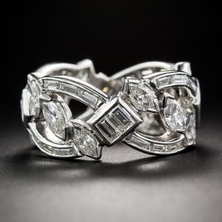 Wide Platinum and Diamond Band