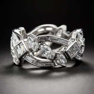 Wide Platinum and Diamond Band