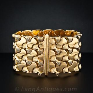 Wide Retro Link Bracelet 