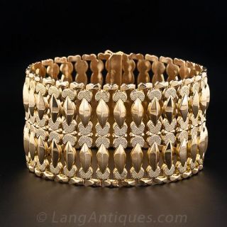 Wide Rose-Gold Retro Bracelet