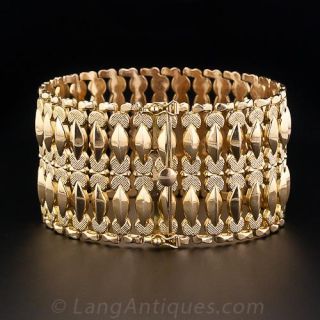Wide Rose-Gold Retro Bracelet
