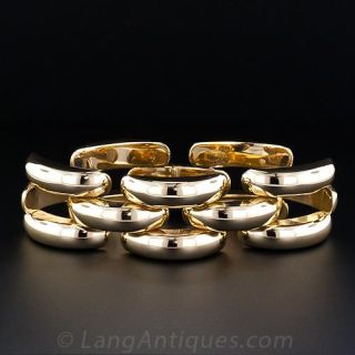 Wide Three-Row Retro Bracelet