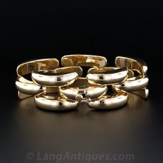 Wide Three-Row Retro Bracelet