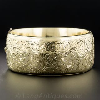 Wide Victorian Bangle Bracelet from Hungary