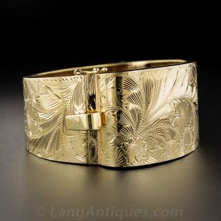 Wide Vintage Bangle Bracelet