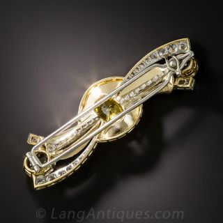 Yellow Sapphire Diamond Barrette