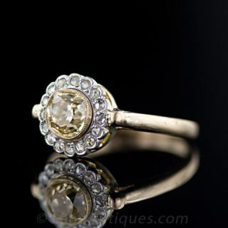 Yellowish Brown Diamond Ring, Circa 1900