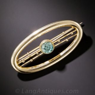 Zircon Elipse Brooch